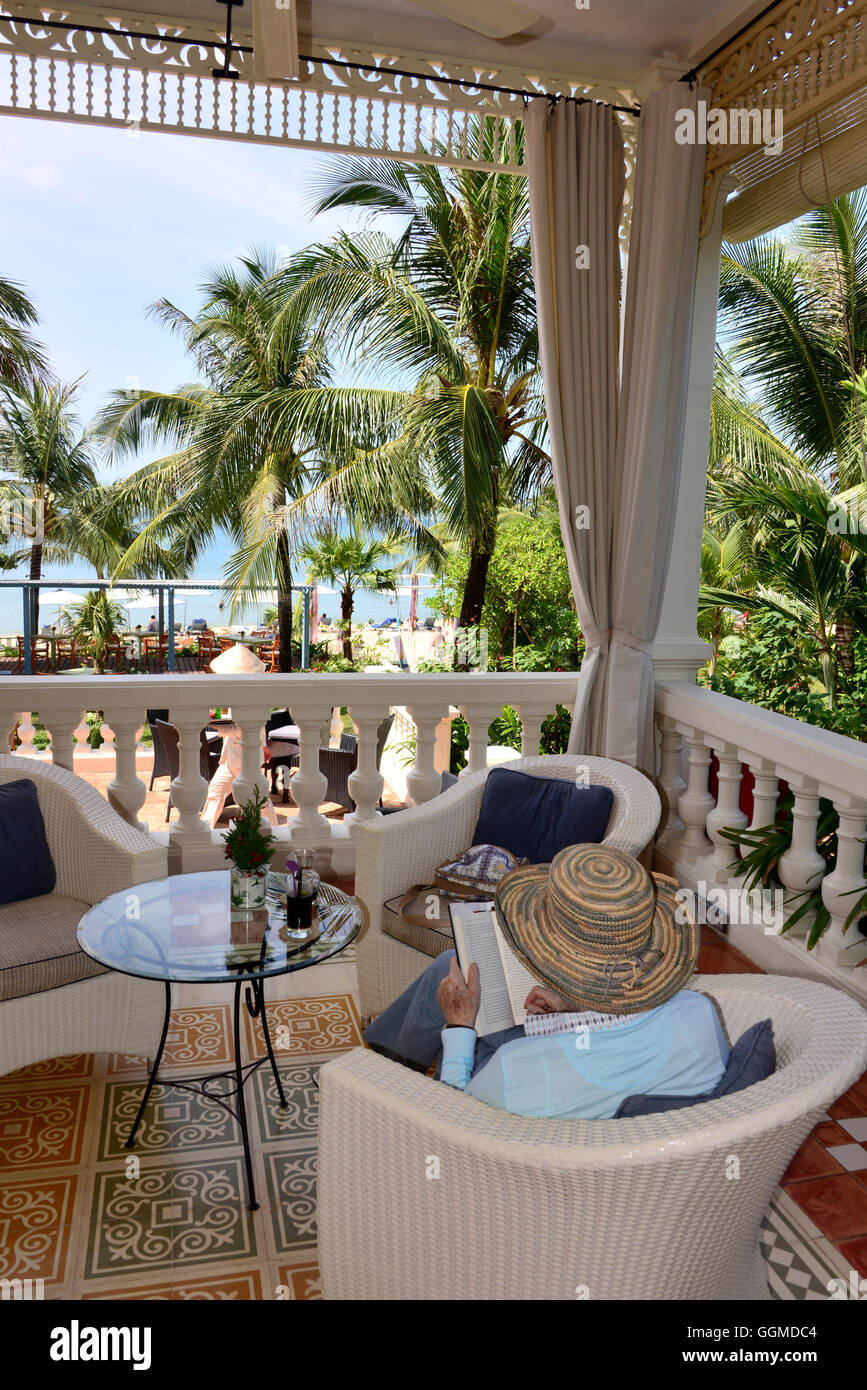 Hotel Veranda am Longbeach auf der Insel Phu Quoc, Vietnam, Asien Stockfoto