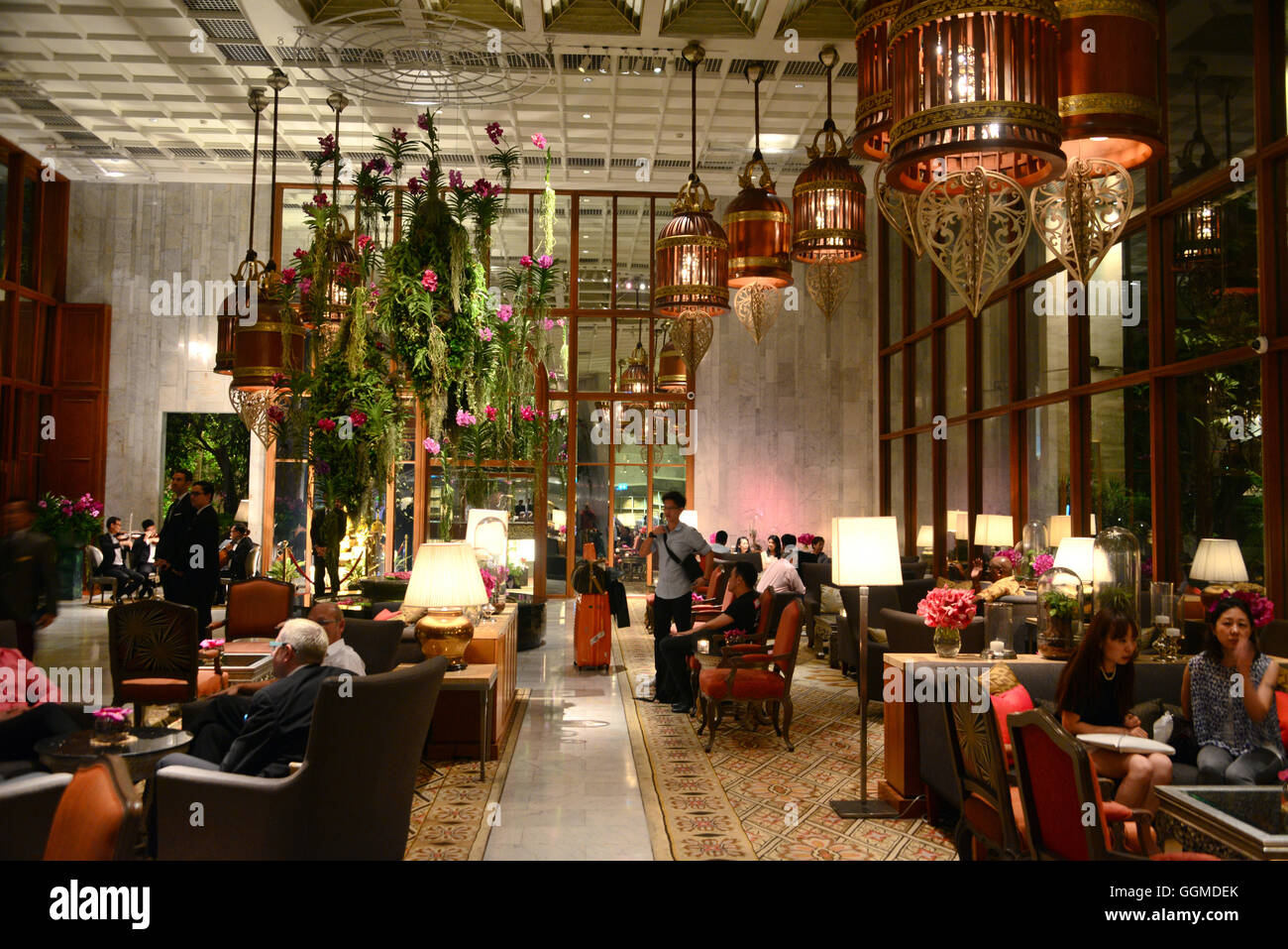 Lobby des Oriental Hotel, Bangkok, Thailand Stockfoto