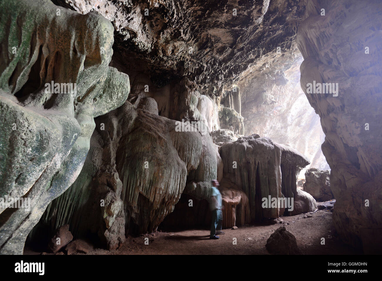 Phra, die Höhle im Erawan National Park in der Nähe von Kanchanaburi, Thailand Stockfoto
