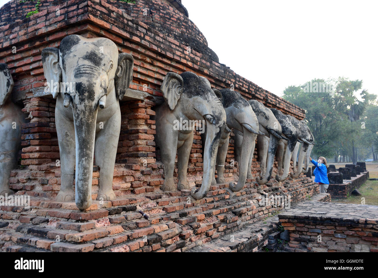 Wat Sorasak, alt-Sukhothai, Thailand Stockfoto