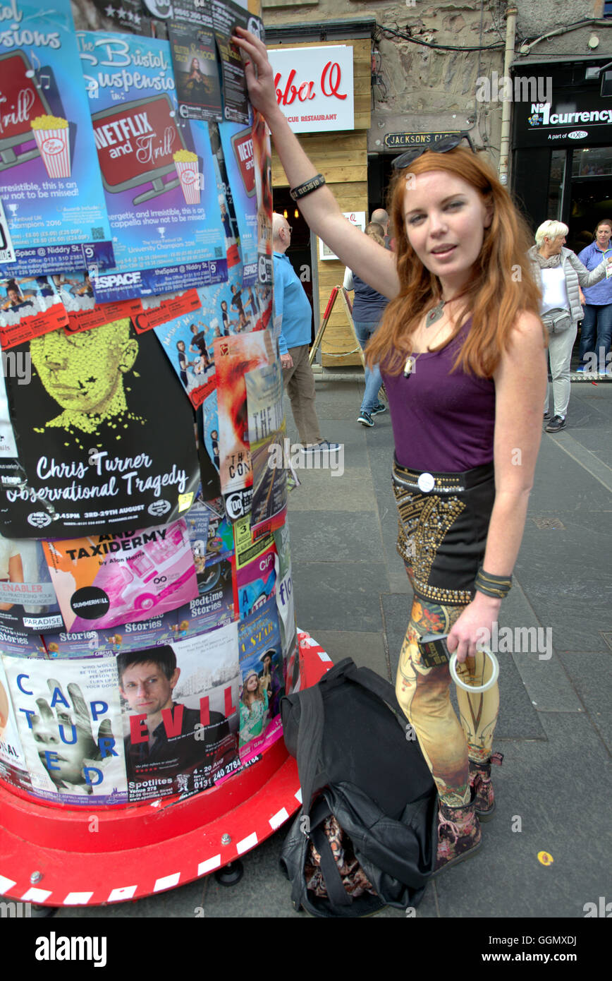 Edinburgh, Scotland, UK 5. August 2016. Bilder vom ersten Tag des Edinburgh Festival Fringe 2016, dass dieses Jahr verfügt über mehr als 3.000 unglaubliche, einzigartige und inspirierende Veranstaltungen über 05-29 August. Bildnachweis: Gerard Fähre/Alamy Live-Nachrichten Stockfoto