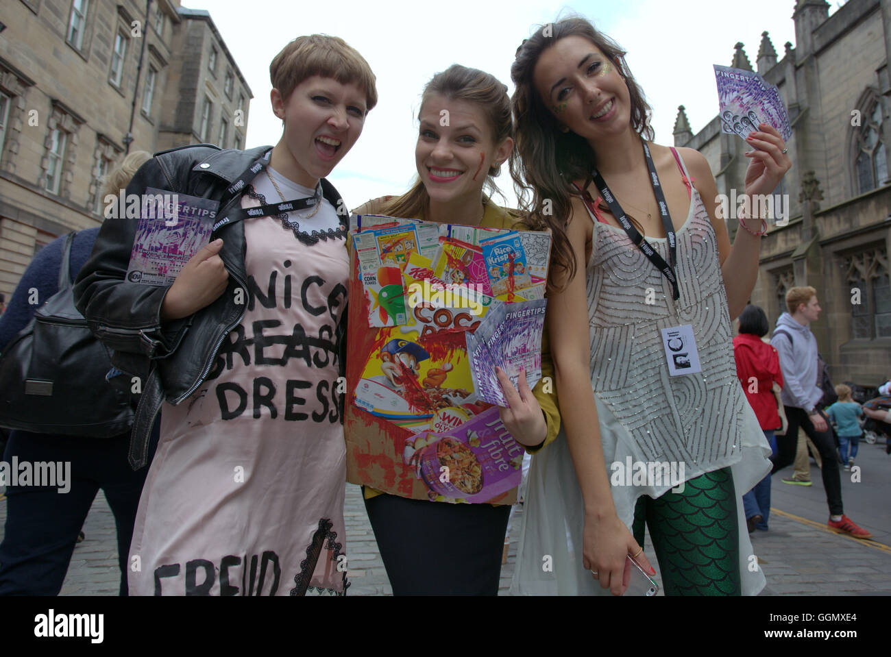 Edinburgh, Scotland, UK 5. August 2016. Bilder vom ersten Tag des Edinburgh Festival Fringe 2016, dass dieses Jahr verfügt über mehr als 3.000 unglaubliche, einzigartige und inspirierende Veranstaltungen über 05-29 August. Bildnachweis: Gerard Fähre/Alamy Live-Nachrichten Stockfoto