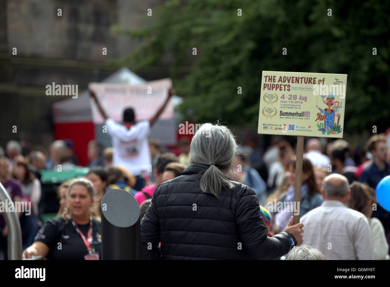 Edinburgh, Scotland, UK 5. August 2016. Bilder vom ersten Tag des Edinburgh Festival Fringe 2016, dass dieses Jahr verfügt über mehr als 3.000 unglaubliche, einzigartige und inspirierende Veranstaltungen über 05-29 August. Bildnachweis: Gerard Fähre/Alamy Live-Nachrichten Stockfoto