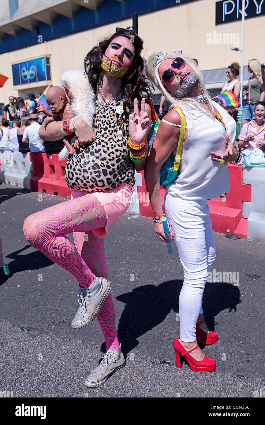 Brighton Pride 2016 Prozession Stockfoto