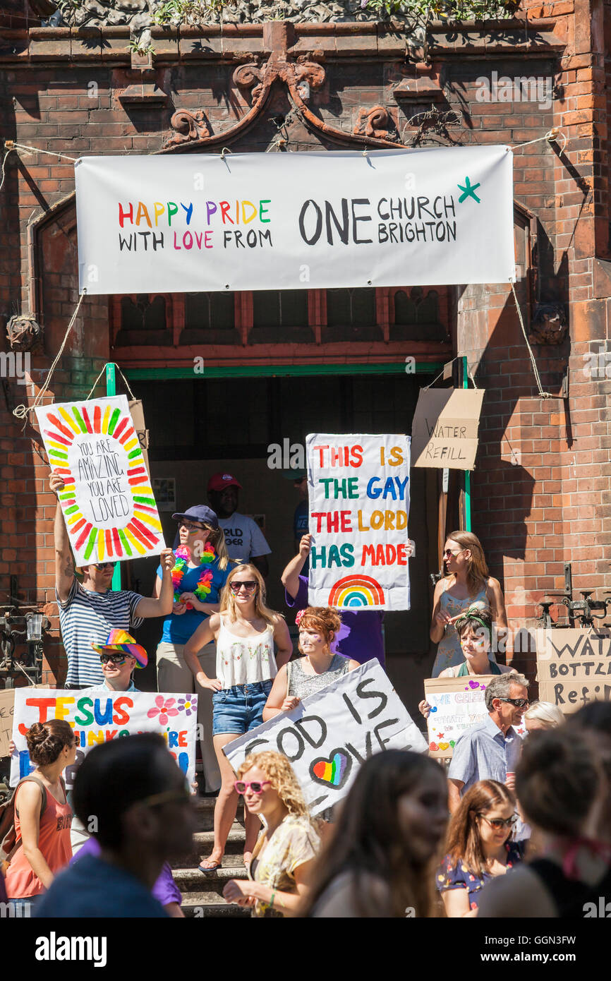 Brighton Homosexuell Pride 6. August 2016, England. Stockfoto