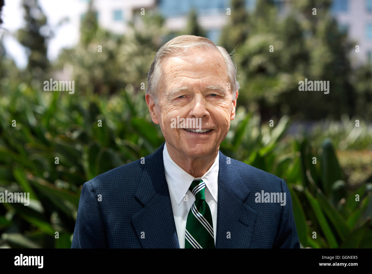 Gouverneur Pete Wilson posiert für ein Porträt in Los Angeles Stockfoto