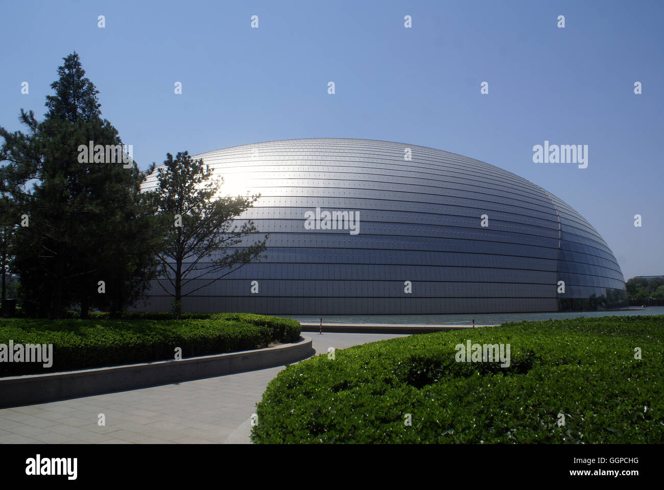 Das National Centre for the Performing Arts ist liebevoll genannt "Die Vogel-Ei". Beijing Stockfoto