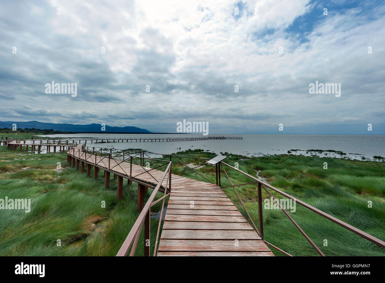 Tansania, Lake Manyara, gangway Stockfoto