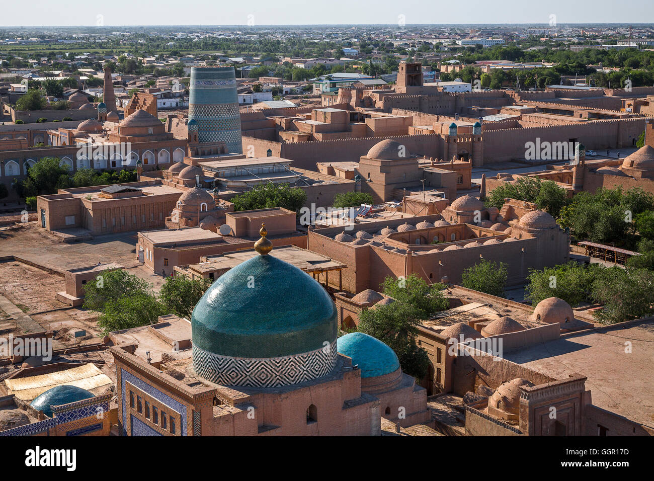 Stadt Chiwa Usbekistan choresmischen und Umgebung. Stockfoto