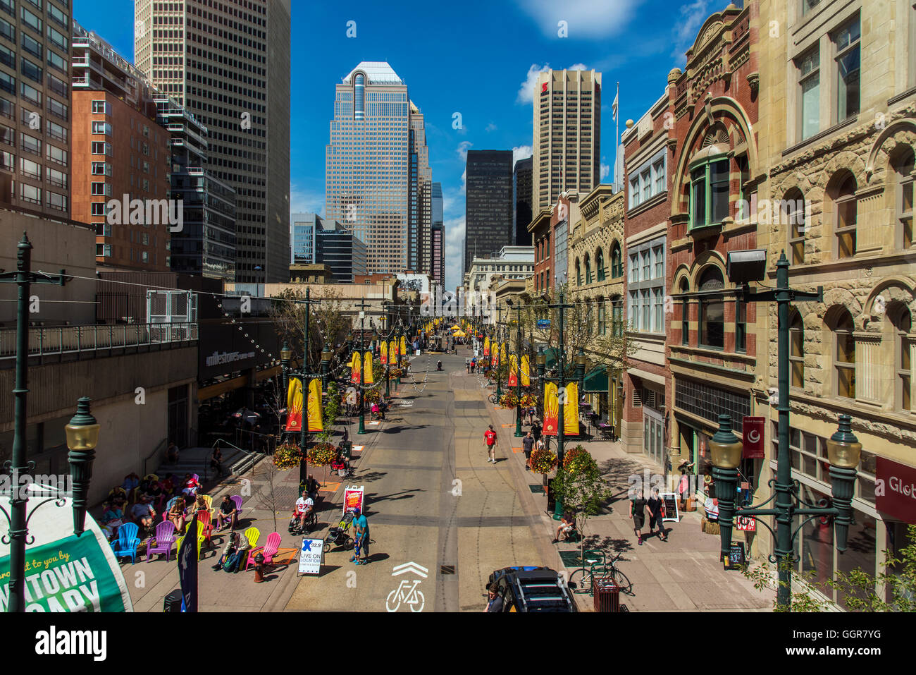 Stephen Avenue, Calgary, Alberta, Kanada Stockfoto
