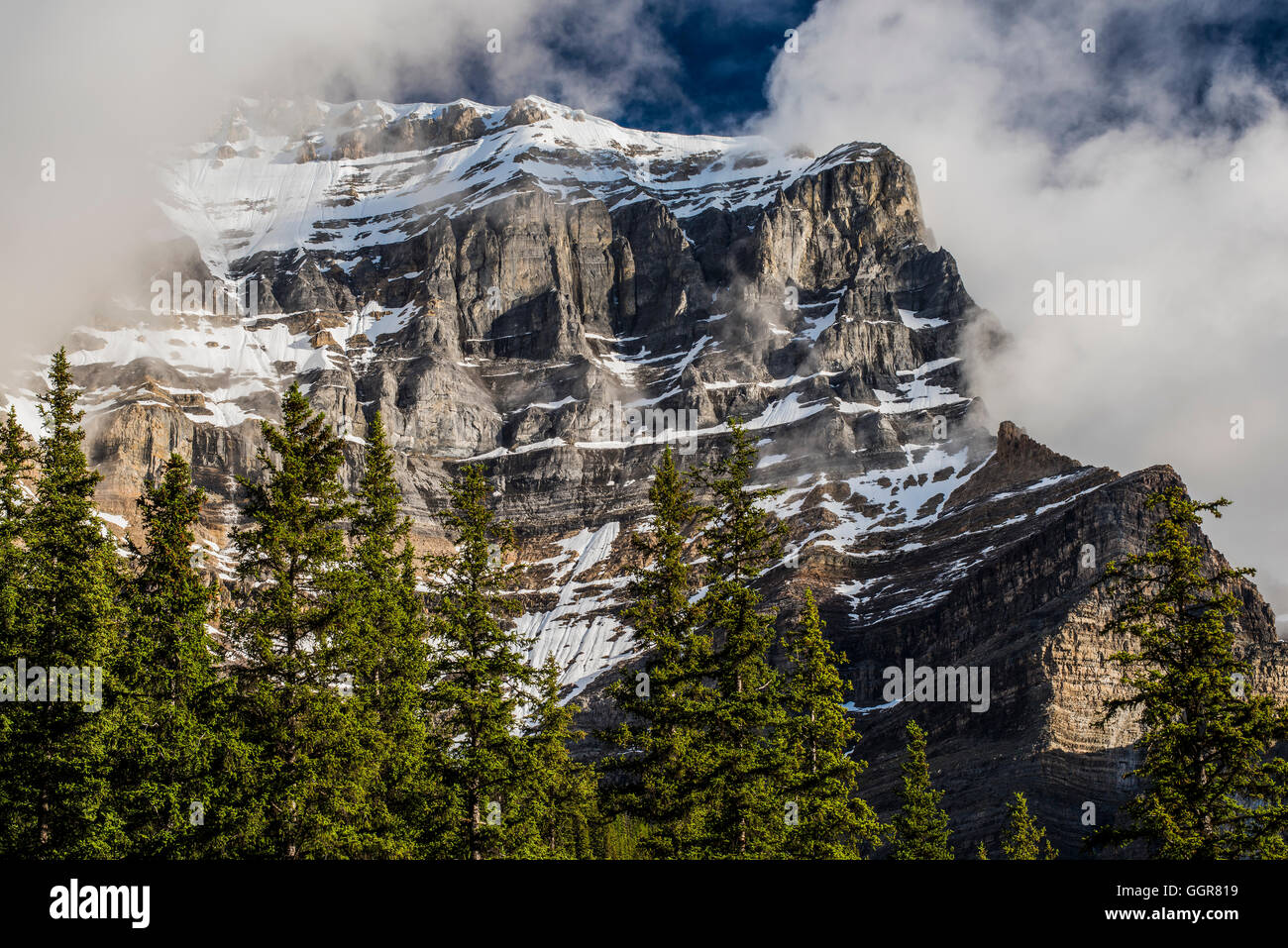 Herrliche Sicht auf die kanadischen Rocky Mountains, Banff Nationalpark, Alberta, Kanada Stockfoto