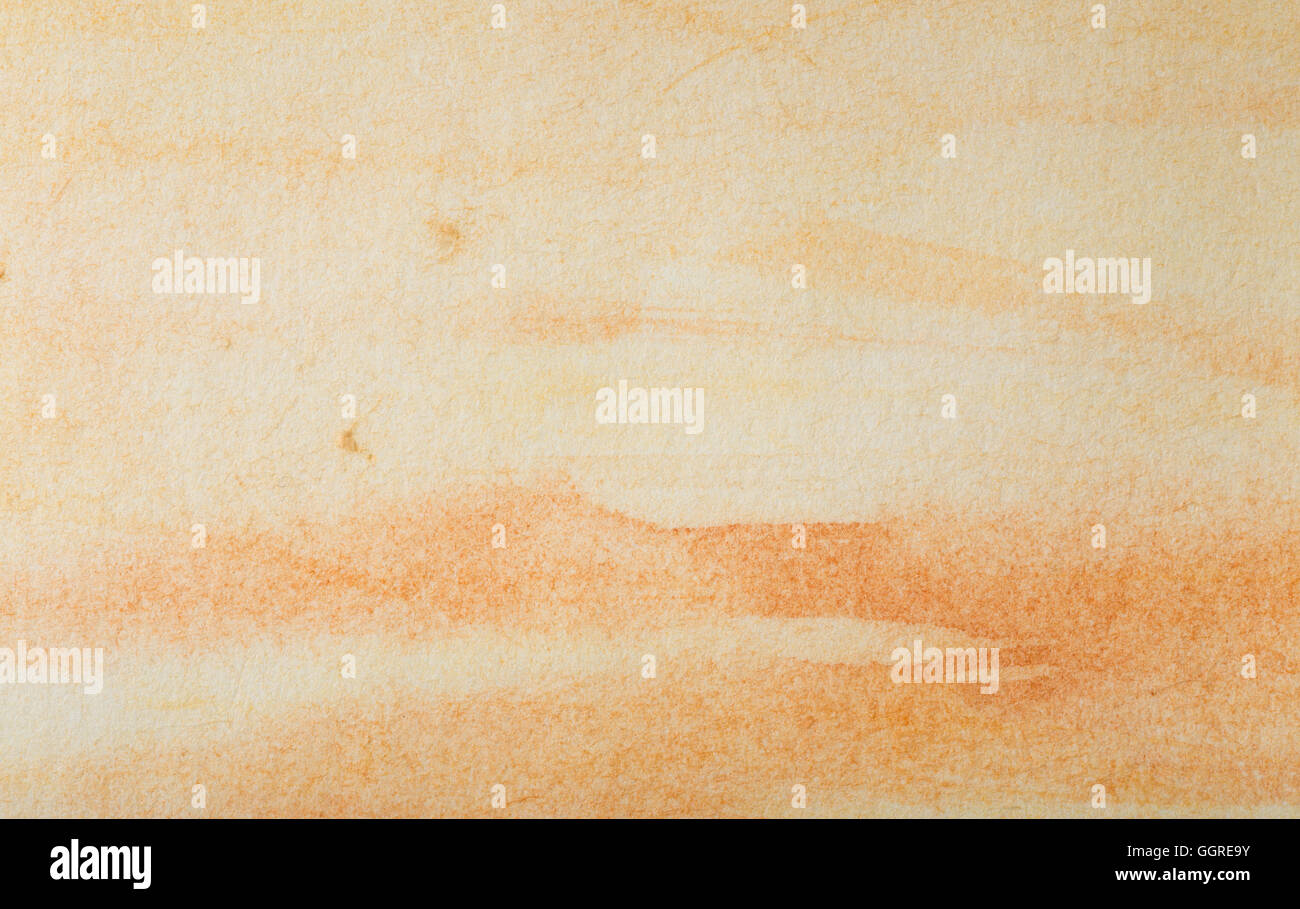 Braun handbemalt Aquarell Hintergrund. Papierstruktur. Stockfoto