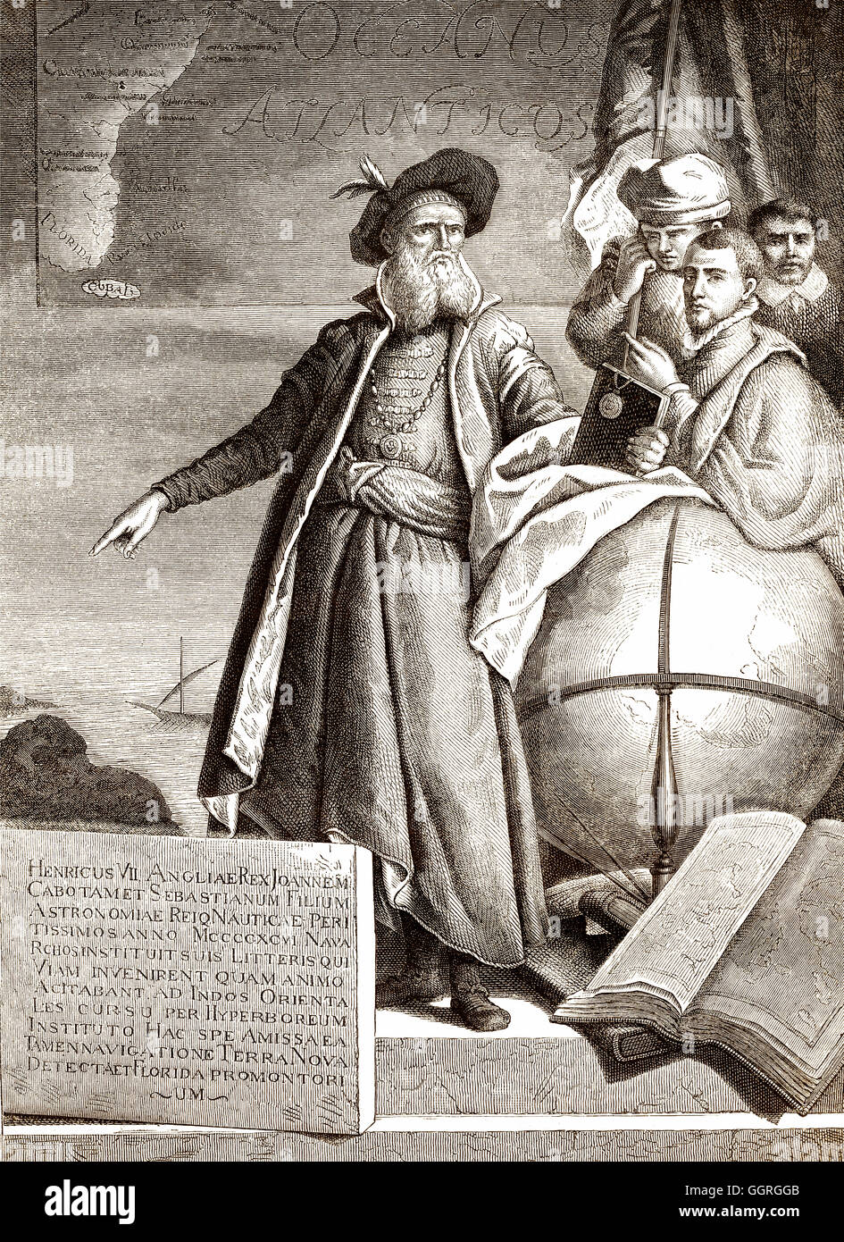 John Cabot, Giovanni Caboto, um 1450-c. 1500, eine genuesische Navigator und explorer Stockfoto