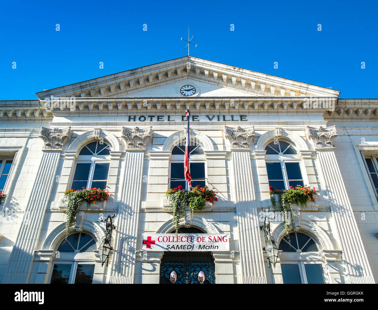 Preuilly-Sur-Claise Rathaus - Frankreich. Stockfoto