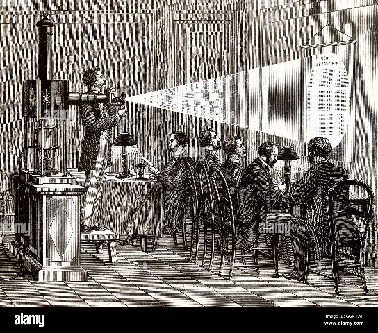 Altes Bild-Projektor, 19. Jahrhundert Stockfoto