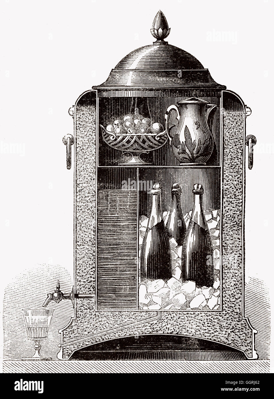 Traditionelle Kühlhaus, 19. Jahrhundert Stockfoto
