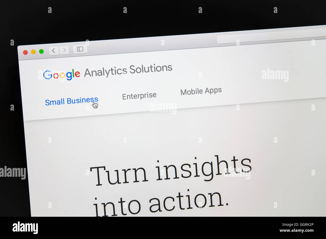 Google Adwords-Website auf einem Computer-Bildschirm. Stockfoto
