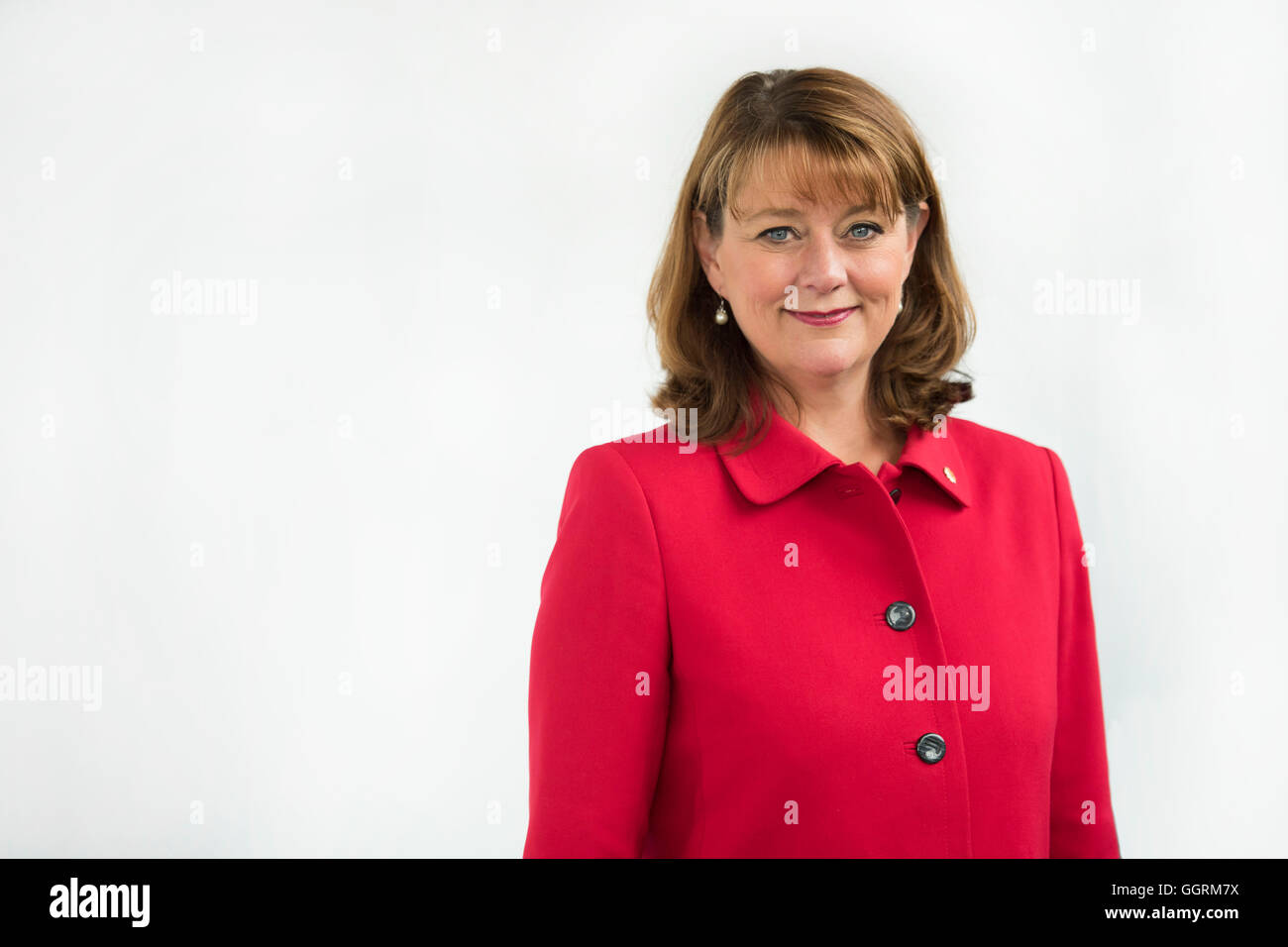 Leanne Holz Führer des walisischen Partei Plaid Cymru und bin für Rhondda. Stockfoto