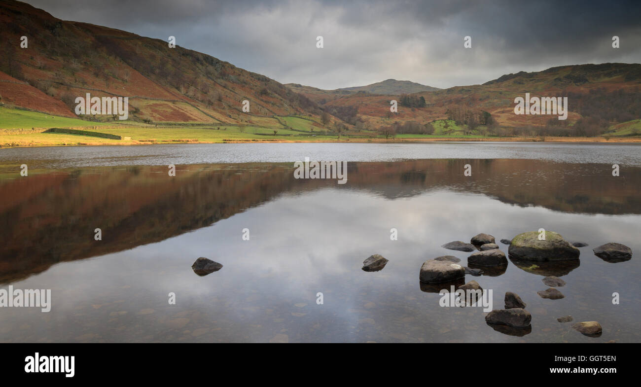 Ruhigen See Szene, Watendlath Tarn Stockfoto