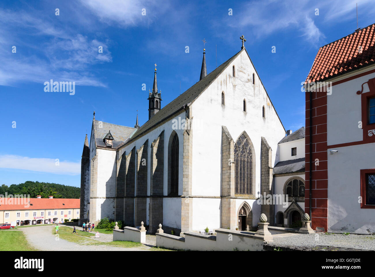 Vyssí Brod (Hohenfurth): Zisterzienserkloster, Jihocesky, Südböhmen, Tschechien, Südböhmen, Stockfoto