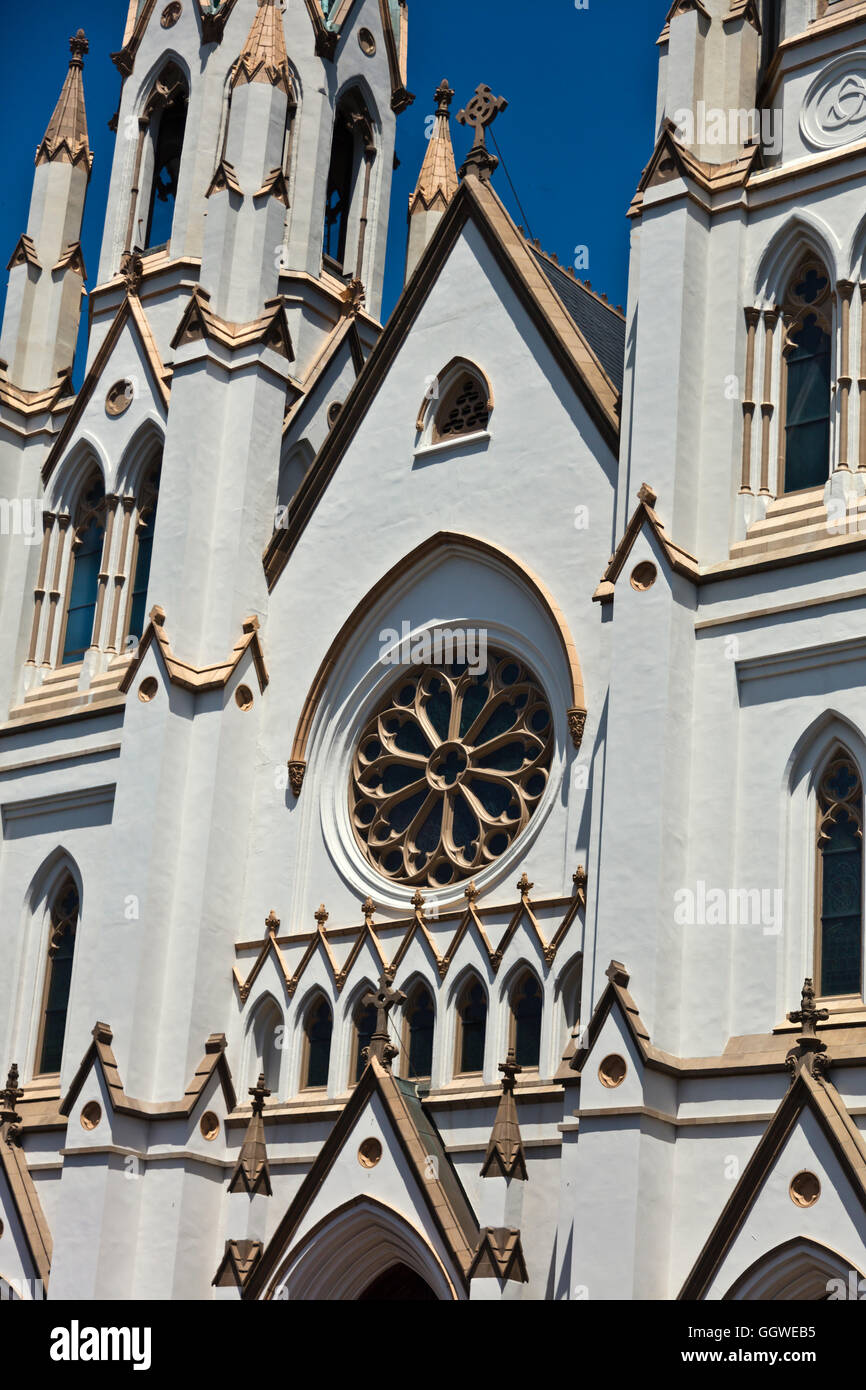 Die römisch-katholische Kathedrale des Heiligen Johannes des Täufers - Savanne, GEORGIA Stockfoto