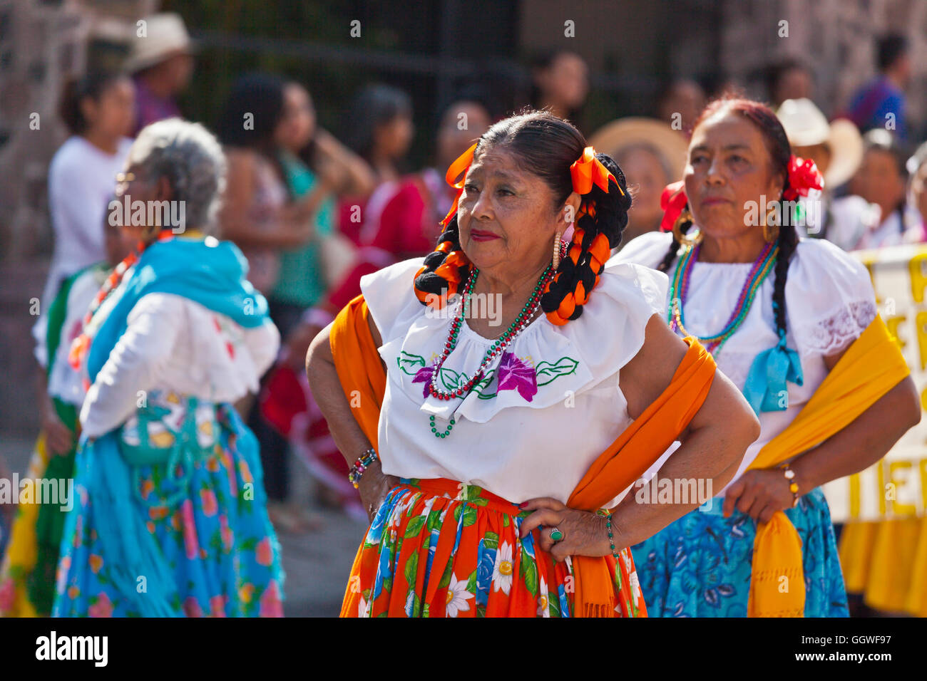 Tag der REVOLUTION wird mit einer Parade am 20. November jedes Jahr - SAN MIGUEL DE ALLENDE, Mexiko gefeiert Stockfoto