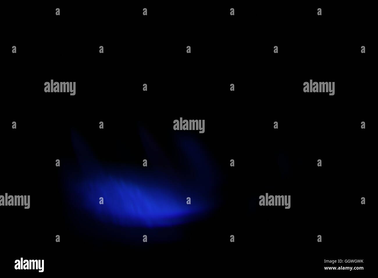 Abstrakte Fotografie, schwarzer Hintergrund mit blauen zone Stockfoto
