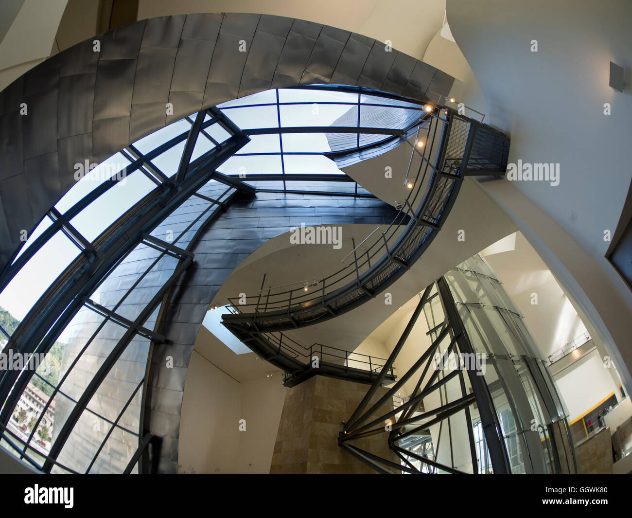 Im Inneren das Guggenheim-Museum Bilbao 10 Stockfoto