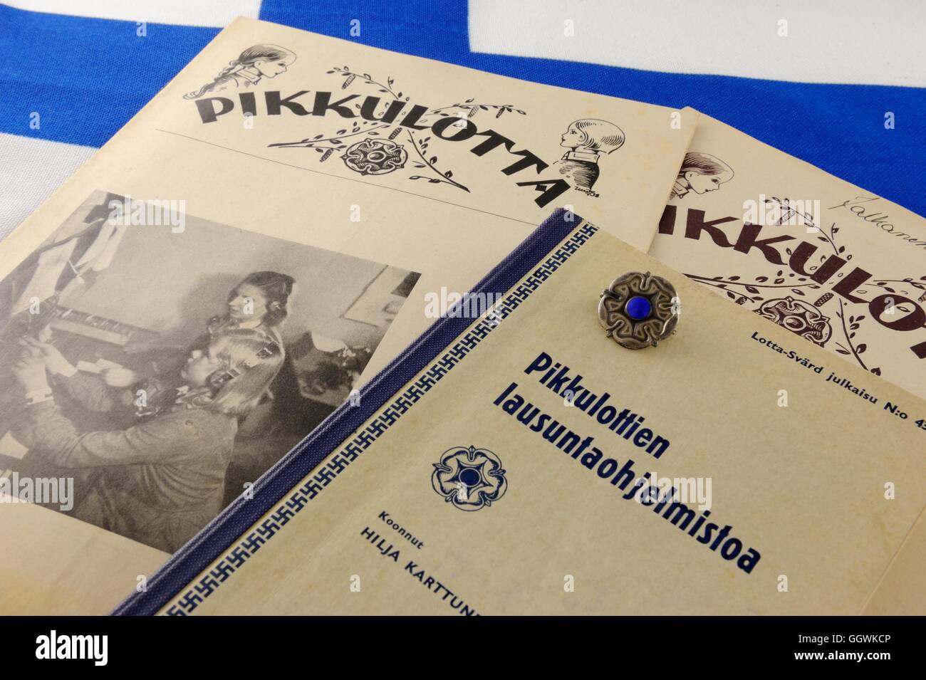 Wenig Wirkung waren 8 bis 16 Jahre alten Mädchen. Lotta Svärd war eine freiwillige weibliche paramilitärische Organisation und etablierte die Stockfoto