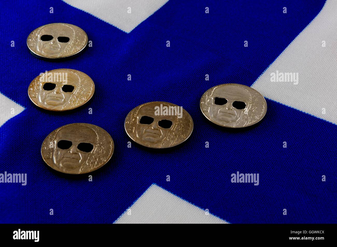 Urho Kaleva Kekkonen, agrarian League, mit dunklem Glas. kekkonen Wahlen Präsident Wahl 1956 gegen k gewonnen. a. fagerholm, so Stockfoto