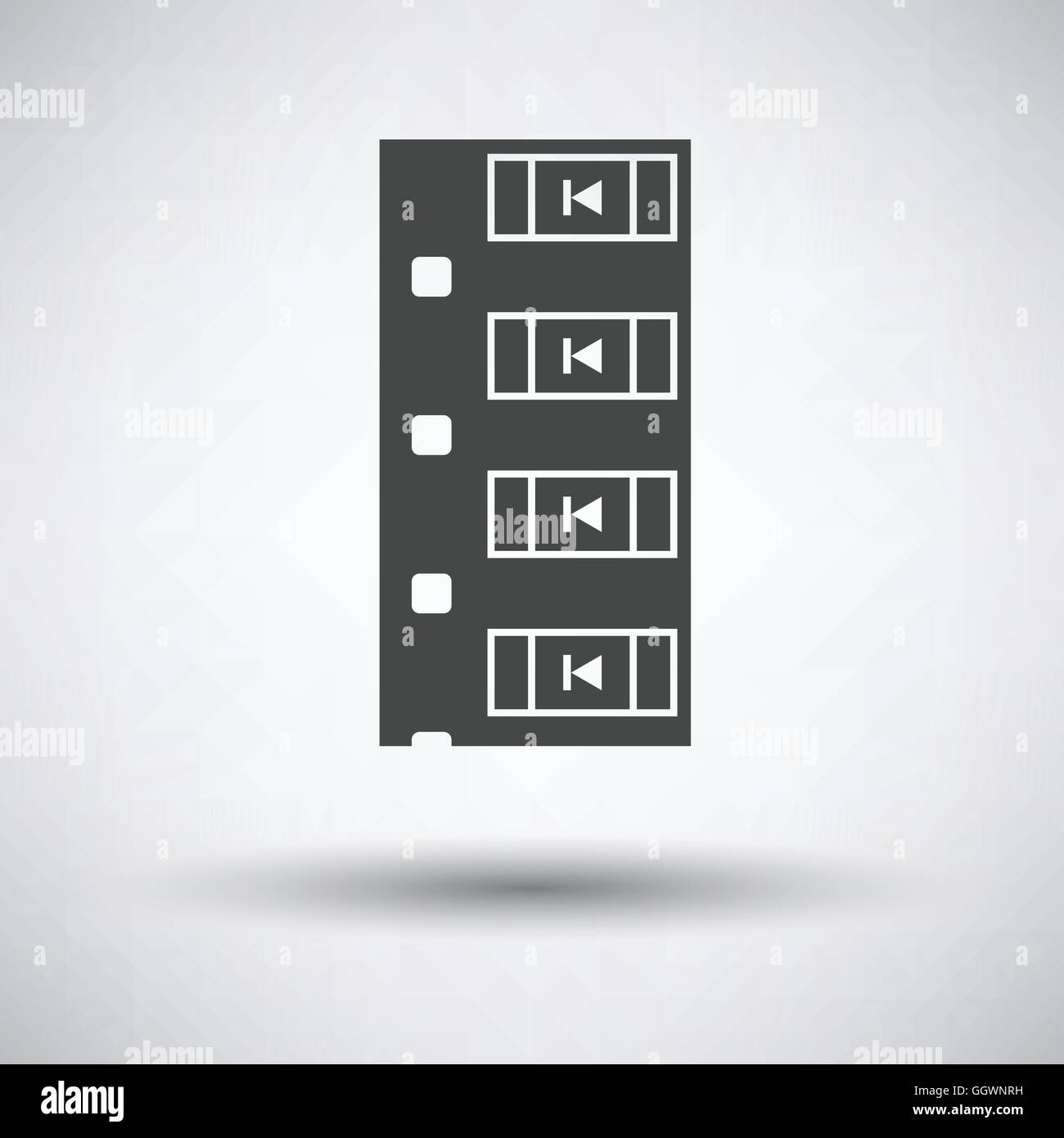 Diode Smd Band Komponentensymbol auf grauem Hintergrund mit runden Schatten. Vektor-Illustration. Stock Vektor