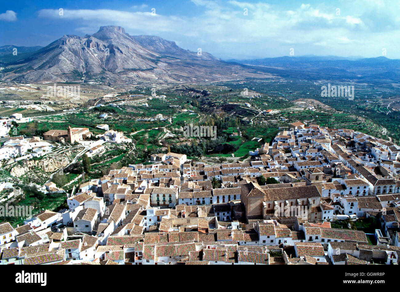 Weiß getünchten Dorf von Almeria, Spanien Stockfoto