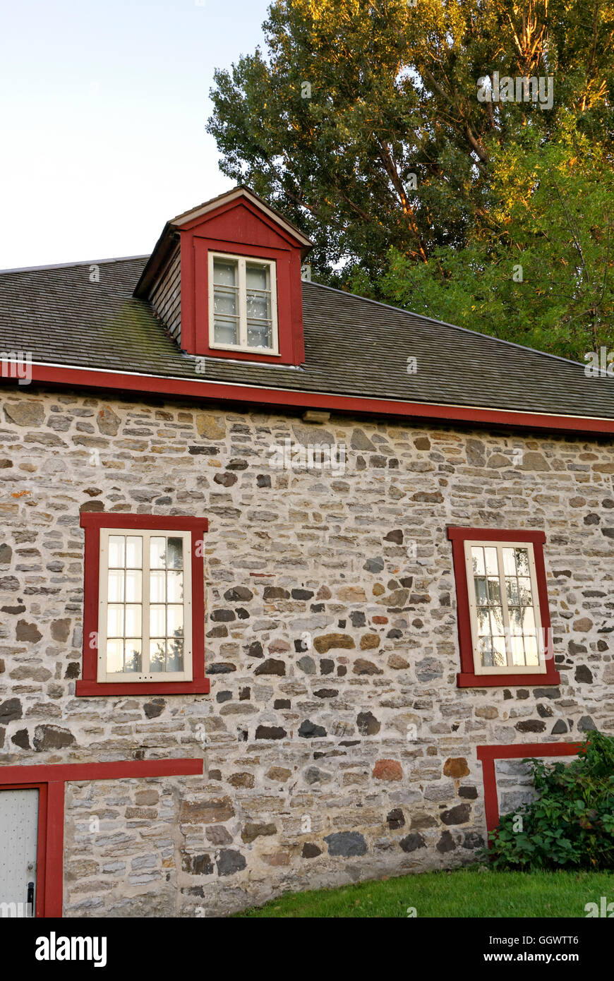 Die Fell-Gewerbemuseum in Lachine National Historic Site in Lachine, Montreal, Quebec, Kanada Stockfoto