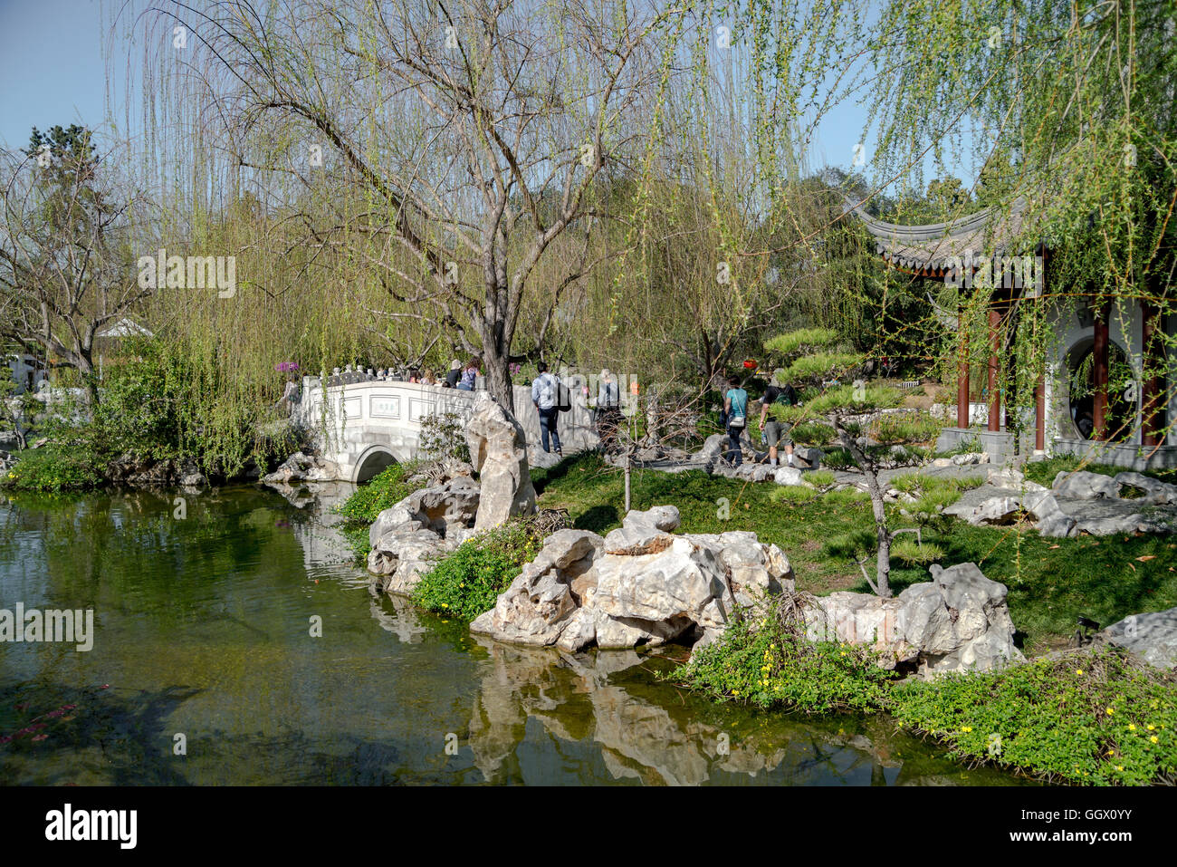 Schöne chinesische Gärten Stockfoto