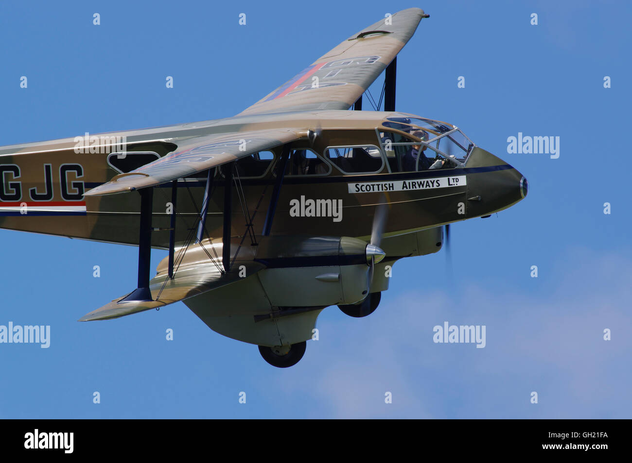 Scottish Airways Ltd. Dragon Rapide G-AGJG, Ausstellung bei Shoreham Stockfoto