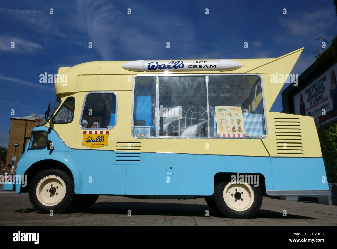 Altmodische Wände Eiswagen in London Stockfoto