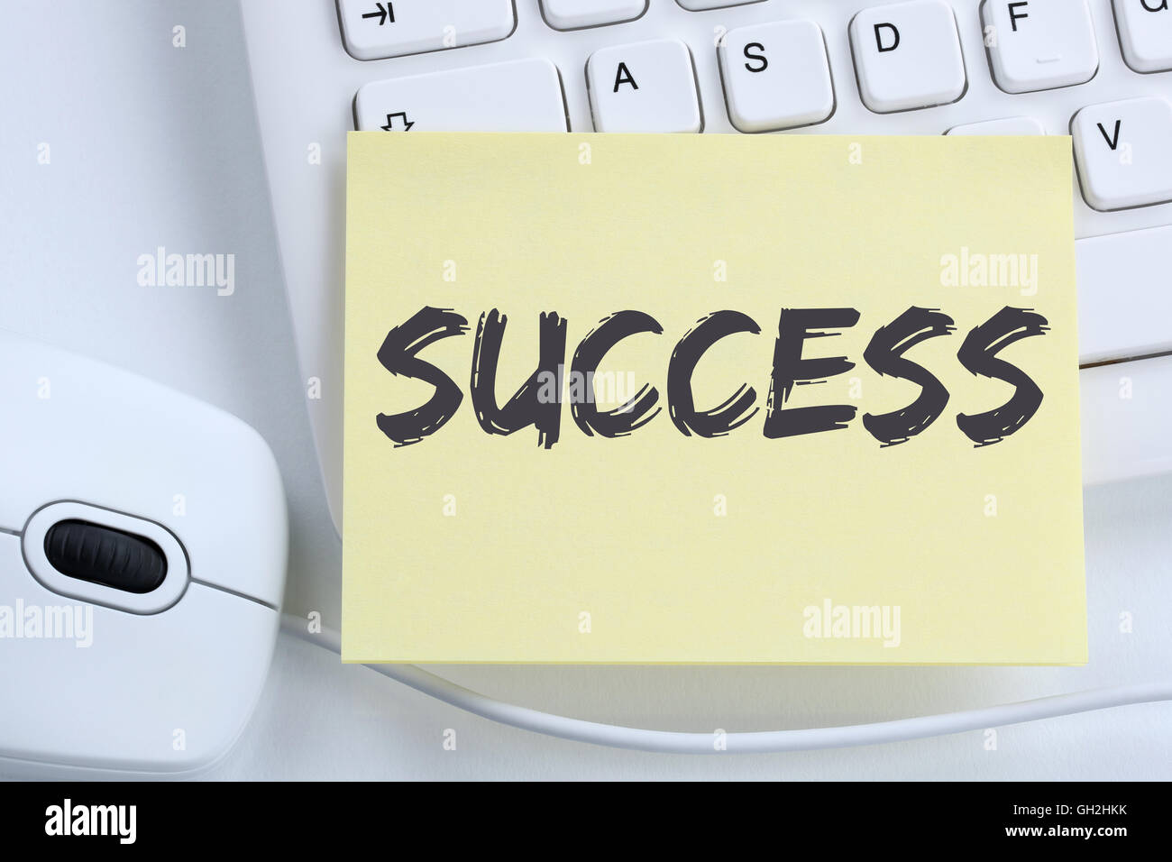 Erfolg erfolgreiche Karriere Business Konzept Führung Büro Computer-Tastatur Stockfoto