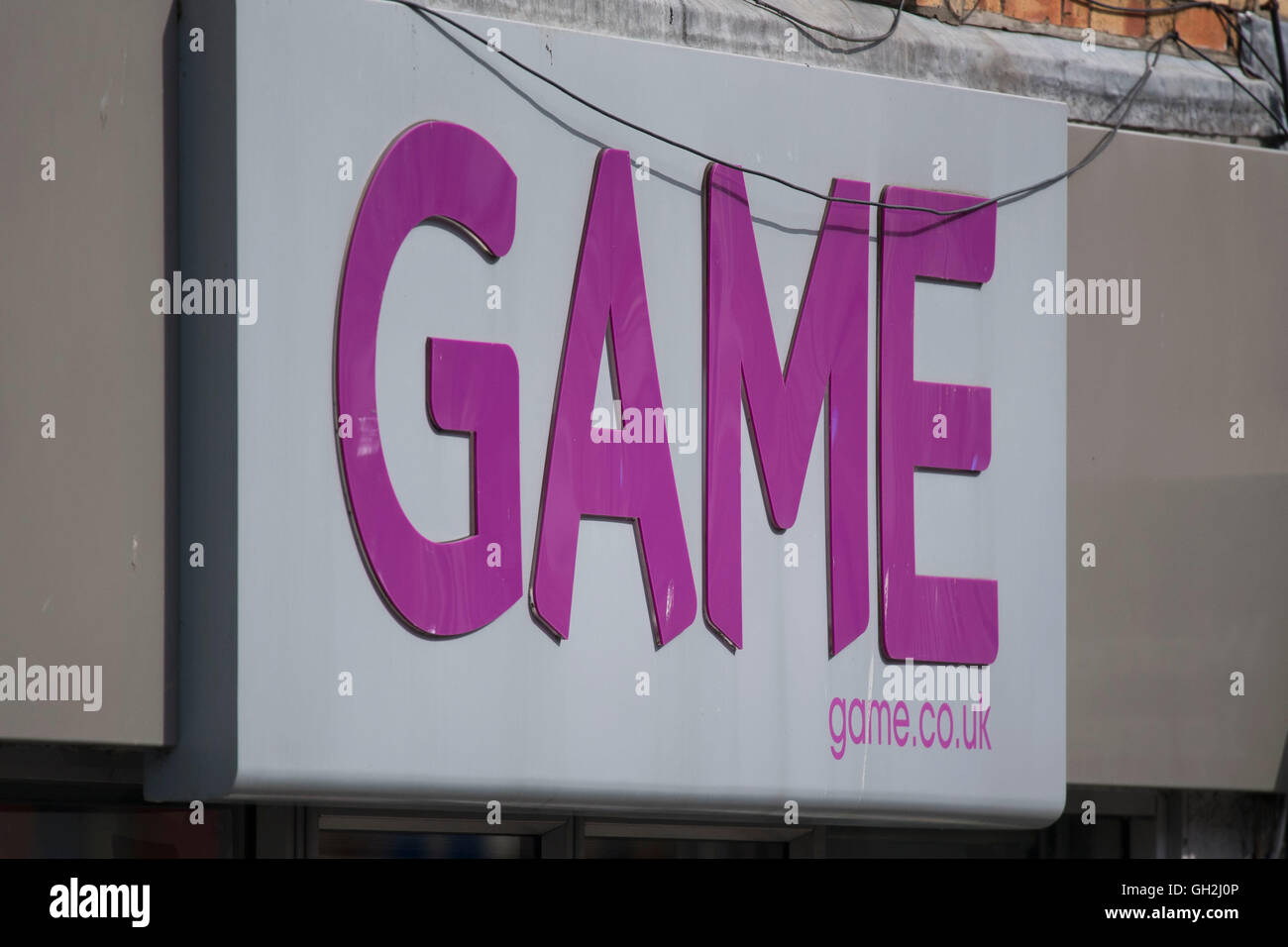 Spiel Einzelhandel Shop-Zeichen-Logo. Stockfoto