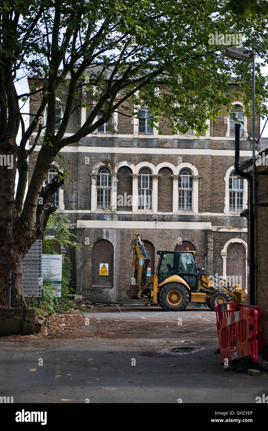 Großen Sanierung an St Clements Hospital im Londoner East End vor der großen Sanierung stattfindet. Stockfoto