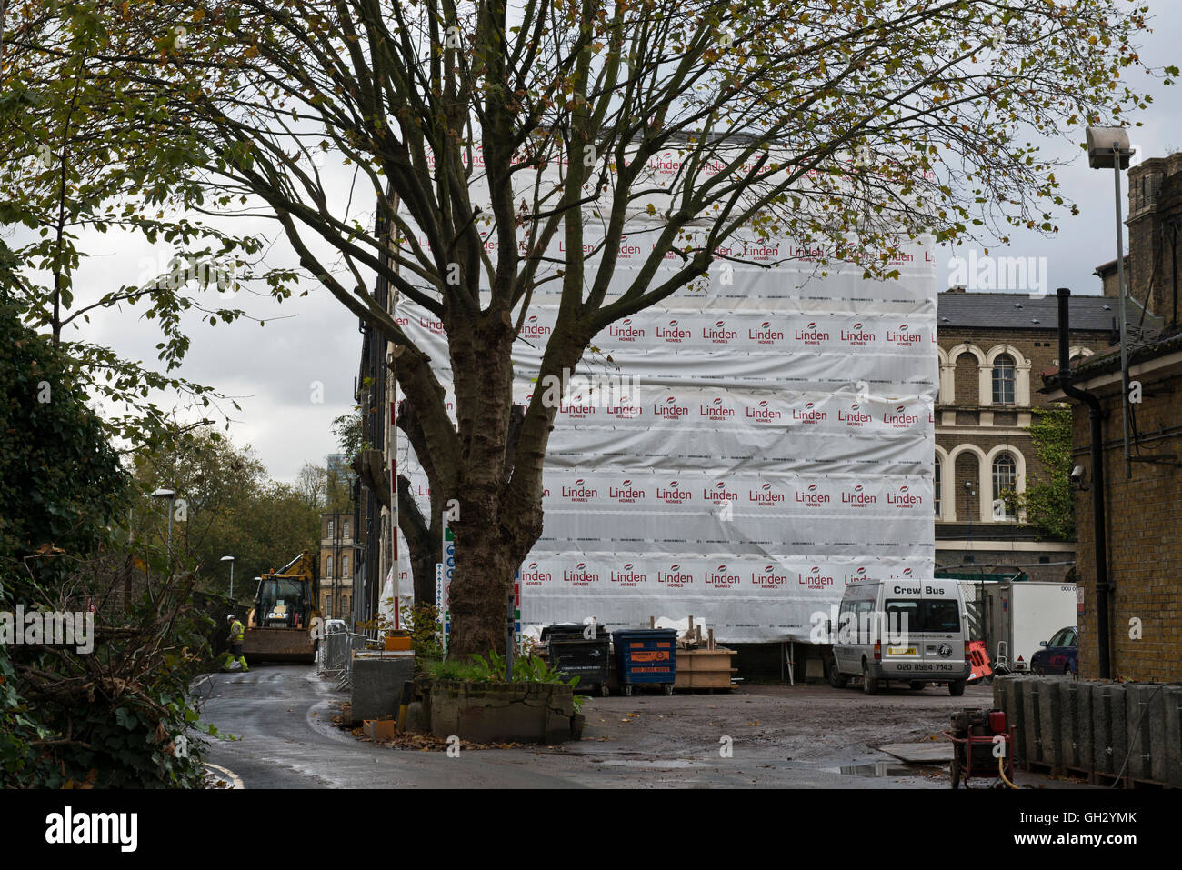 Großen Sanierung an St Clements Hospital im Londoner East End vor der großen Sanierung stattfindet. Stockfoto