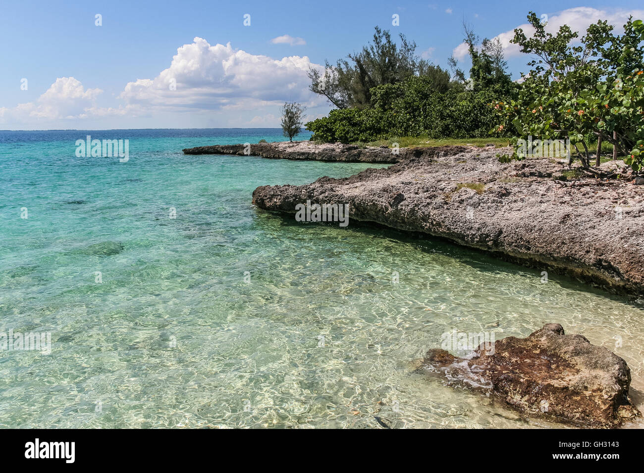 Klares Wasser in der Schweinebucht, Kuba Stockfoto