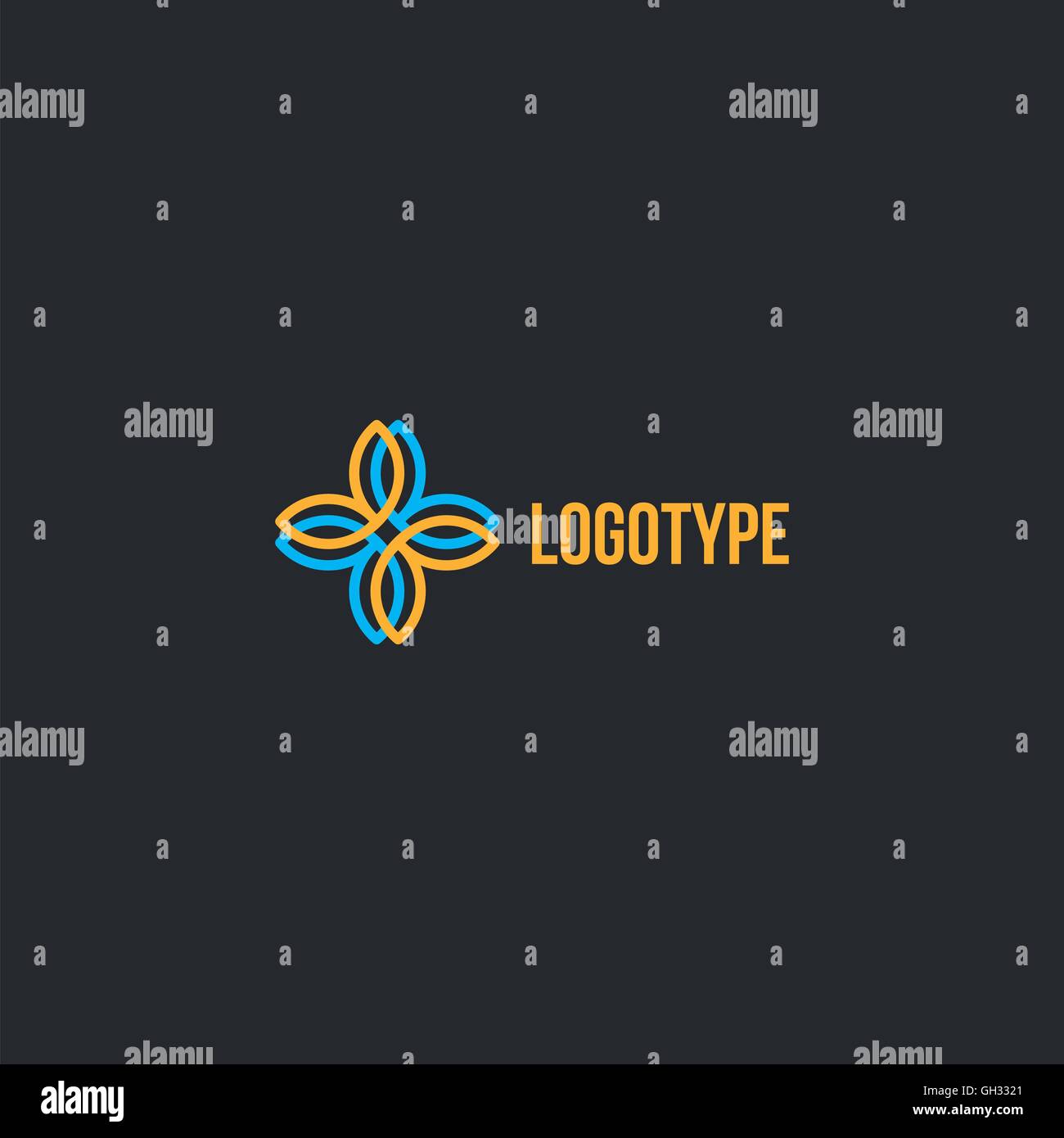 Isolierte abstrakt bunt Kreuz Vektor-Logo. Medizinische Logo. Blumen Blüten Illustration. Floral dekoratives Element. Klinik und Krankenhaus-Emblem. Naturprodukte-Symbol. Stock Vektor