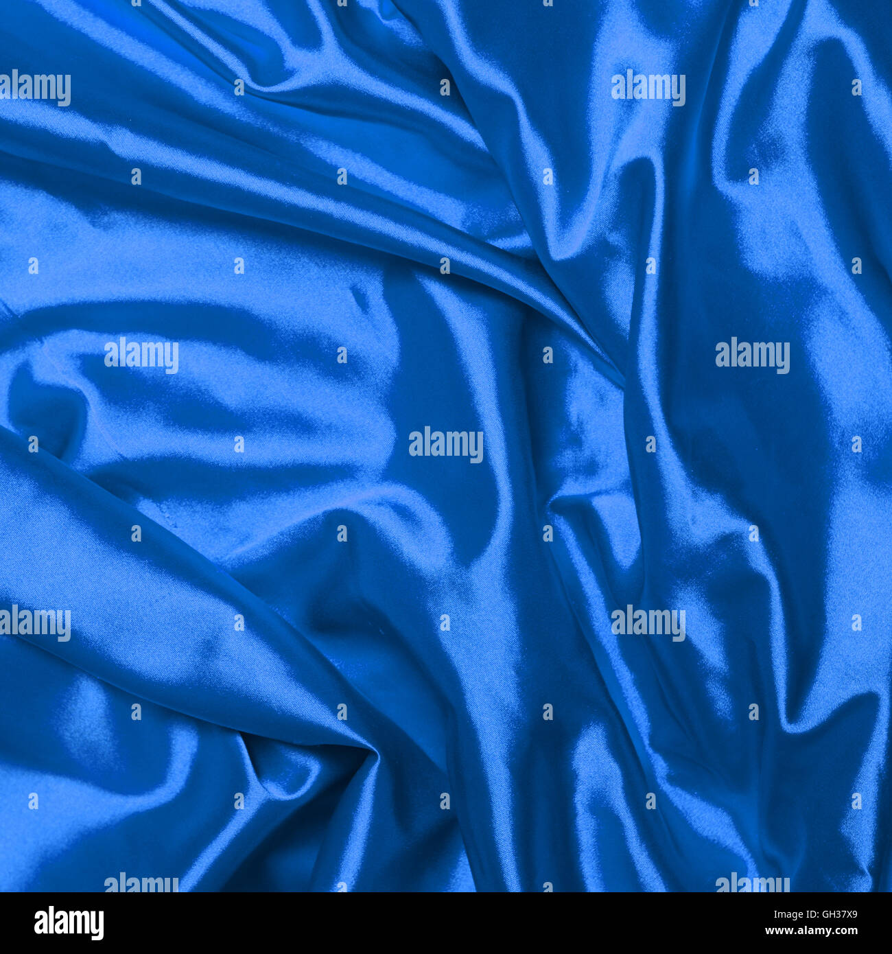 Glatte elegante blaue Seide Hintergrund Stockfoto