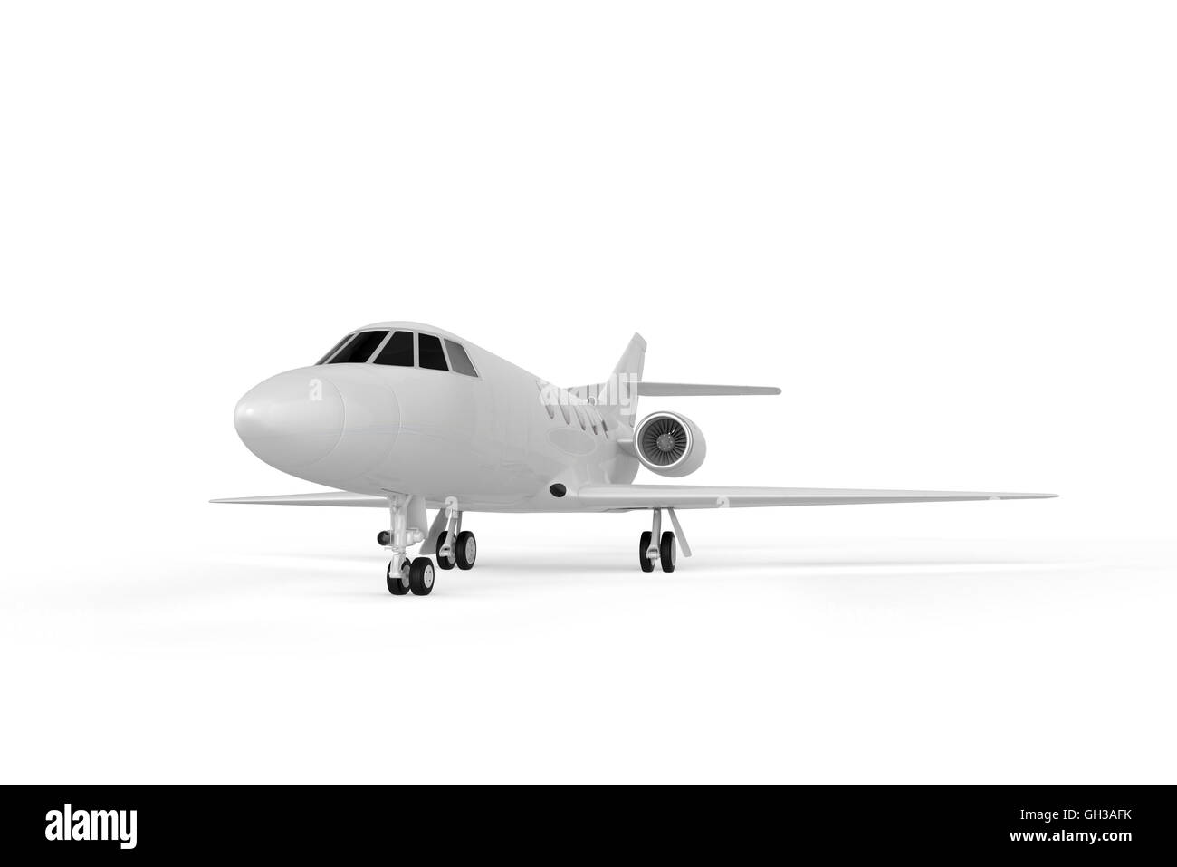 Kleine Private Airliner - Hintergrund Mockup 3D illustration Stockfoto