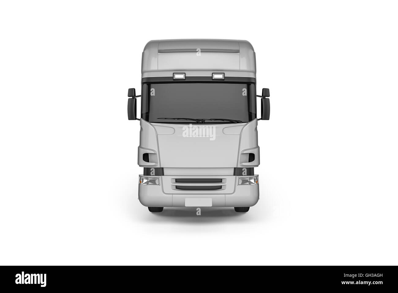 Big Truck 3D Hintergrund - leere Mockup für Design - illustration Stockfoto
