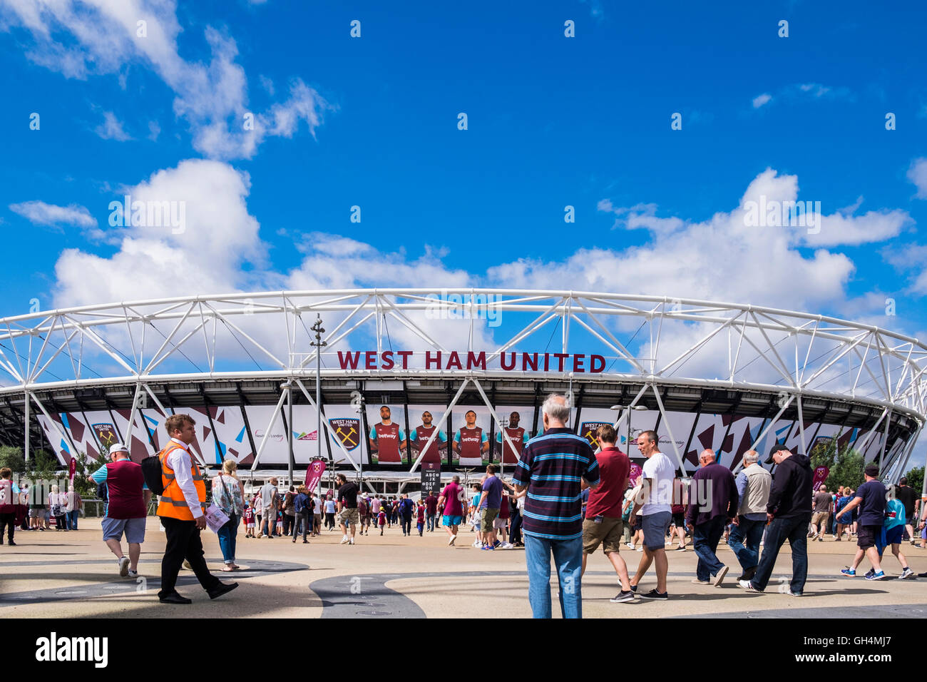 West Ham United gemahlen, Stadion London Borough of Newham, London, England, U.K Stockfoto