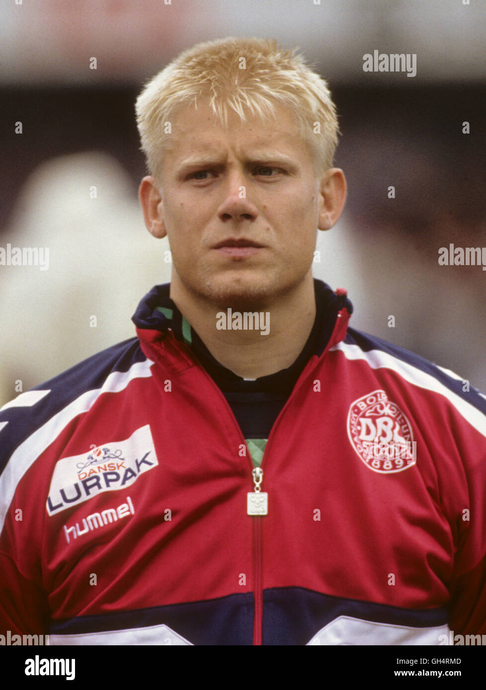 Peter Schmeichel dänischer Fußballspieler in England der 1980er Jahre-90er Jahre Stockfoto