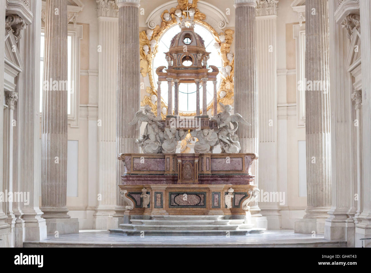 Kapelle der königlichen Familie. Venaria Reale, Piemont. Italien Stockfoto