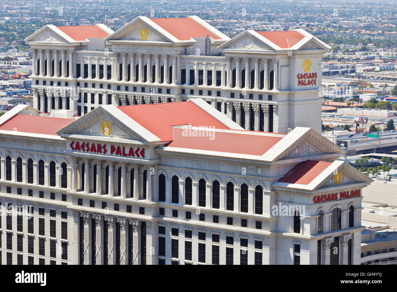 Las Vegas - ca. Juli 2016: Caesars Palace ist ein Luxushotel und Casino im Besitz von Caesars Entertainment II Stockfoto