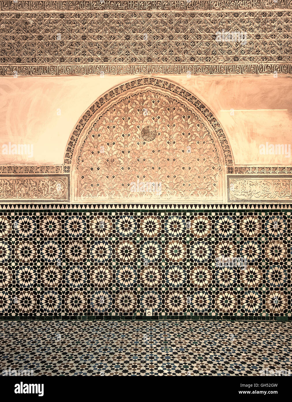 marokkanische Kachelhintergrund Stockfoto